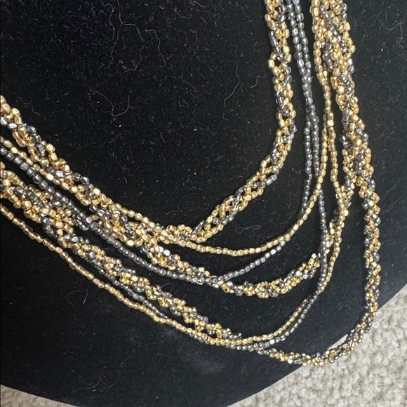 Banana Republic Gold-Tone Layered Beaded Necklace - Picture 9 of 14